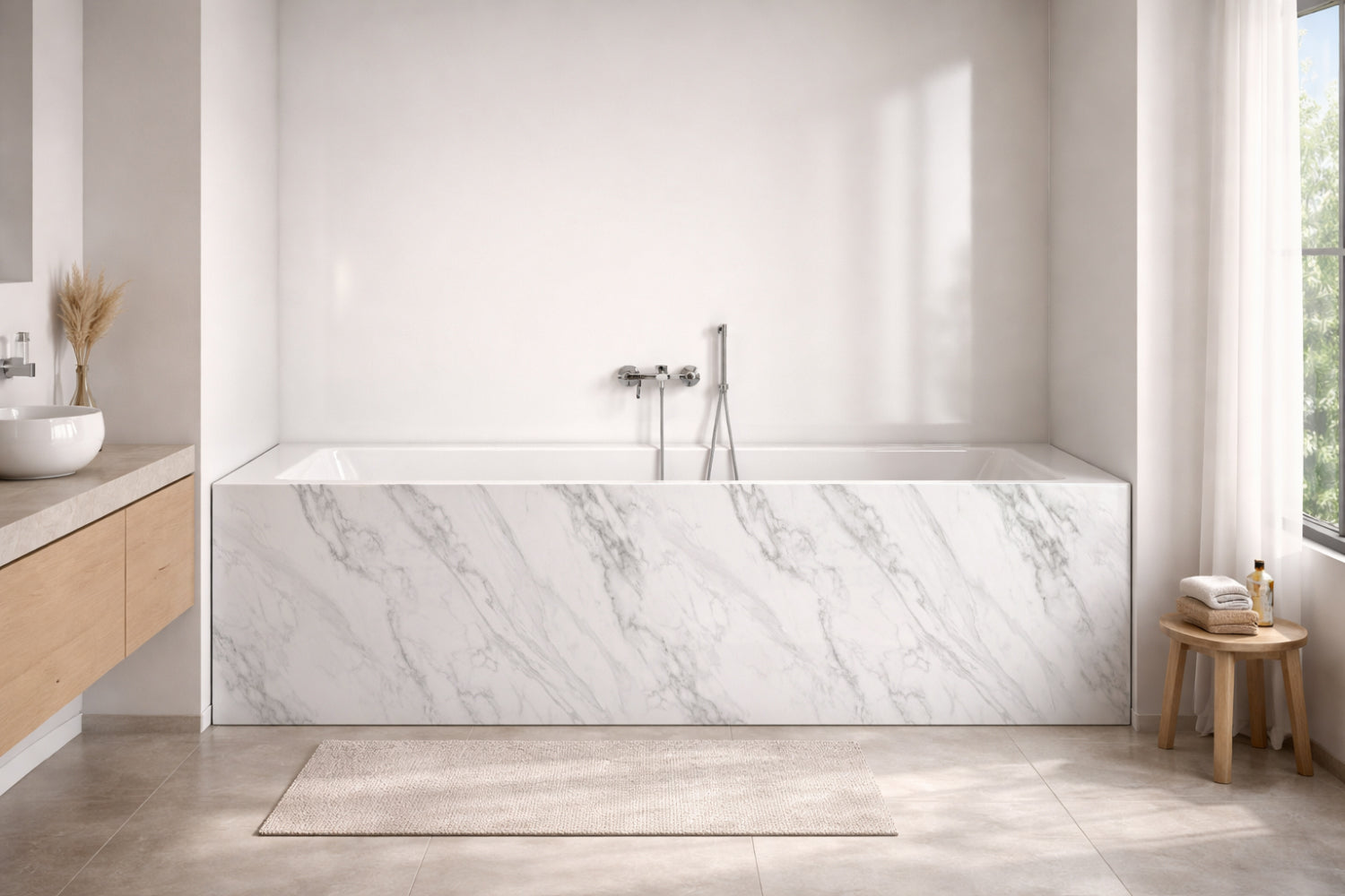 Badewannenverkleidung Marmoroptik