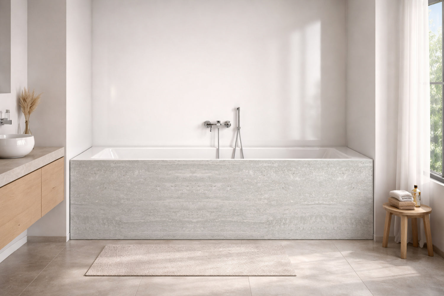 Badewannenverkleidung Marmoroptik