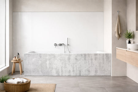 Badrückwand Betonoptik