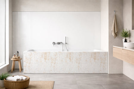 Badrückwand Betonoptik