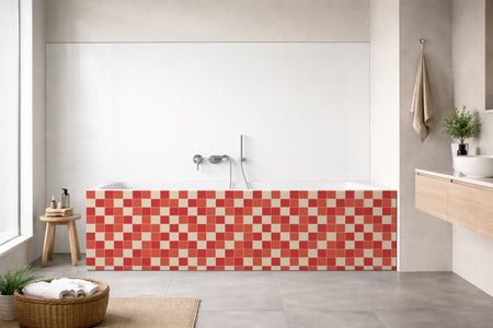 Badrückwand Fliesenoptik