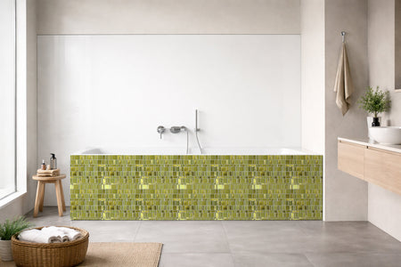 Badrückwand Fliesenoptik
