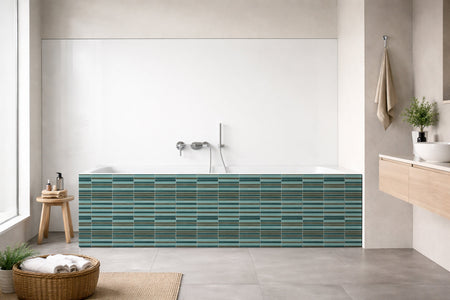 Badrückwand Fliesenoptik