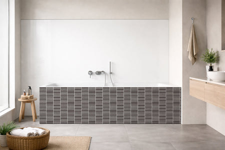 Badrückwand Fliesenoptik