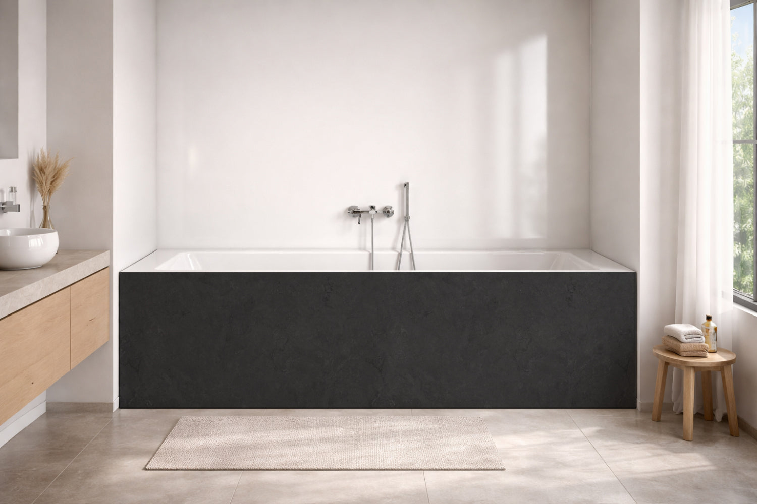 Badrückwand Betonoptik
