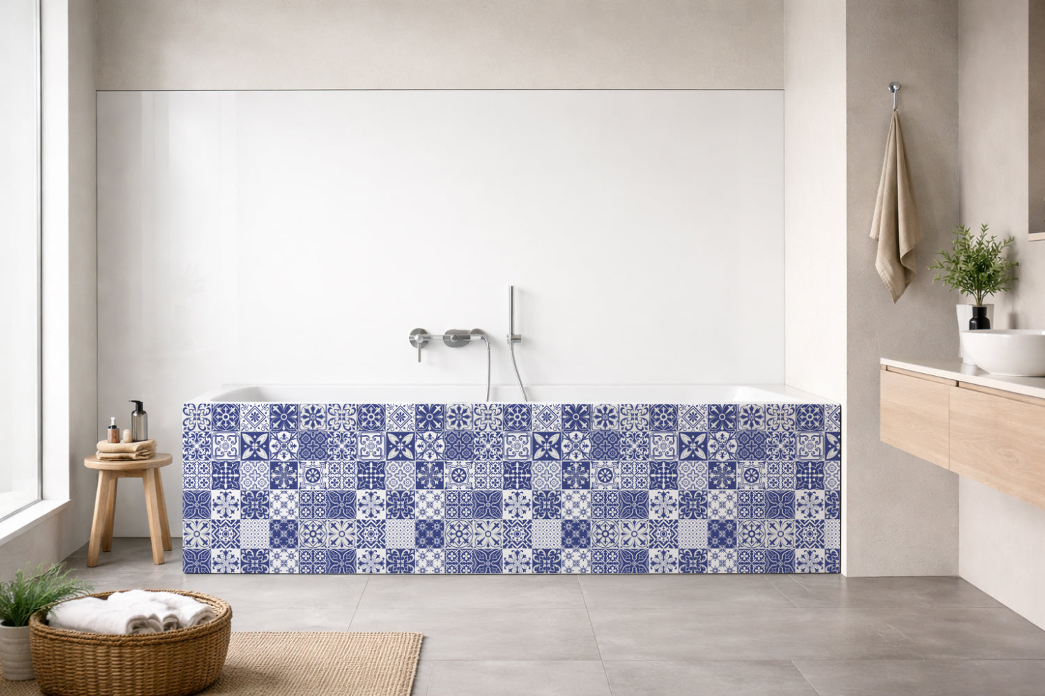 Badrückwand Patchwork