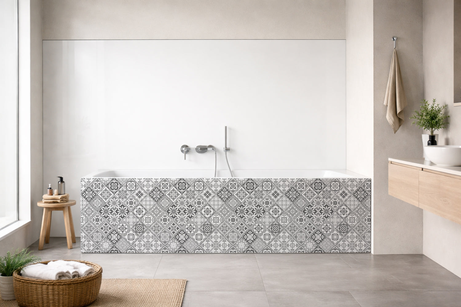 Badrückwand Patchwork