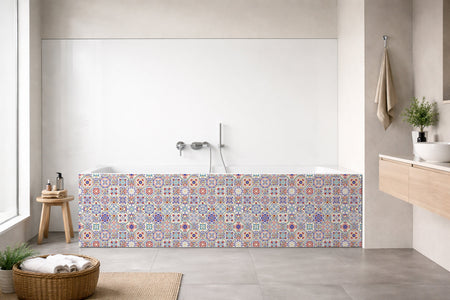Badrückwand Patchwork