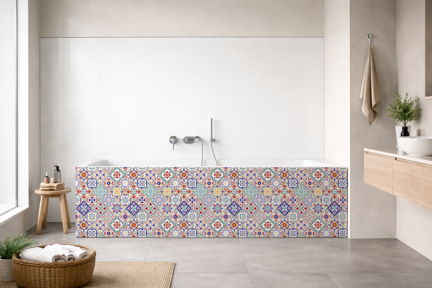 Badrückwand Patchwork