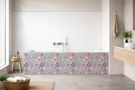 Badrückwand Patchwork