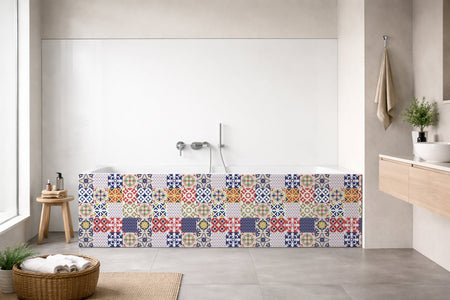 Badrückwand Patchwork