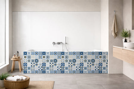 Badrückwand Patchwork