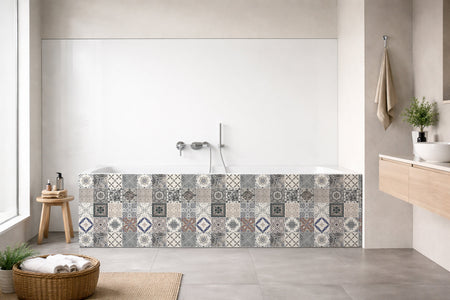 Badrückwand Patchwork