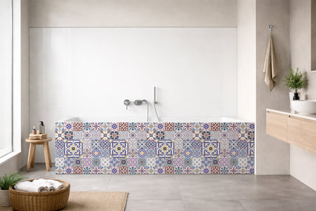 Badrückwand Patchwork