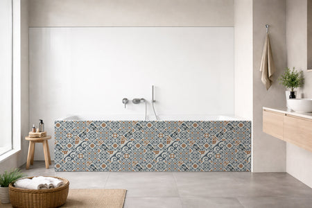 Badrückwand Patchwork