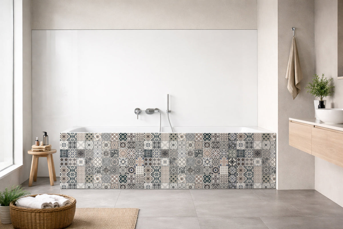Badrückwand Patchwork