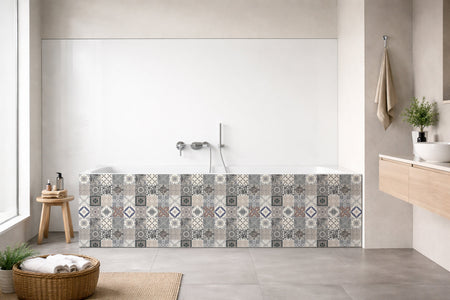 Badrückwand Patchwork