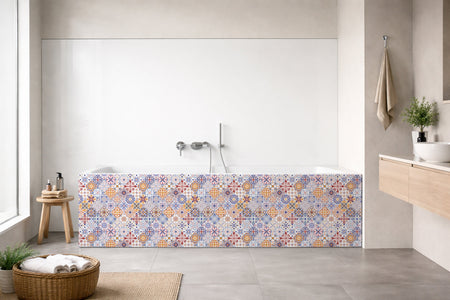 Badrückwand Patchwork