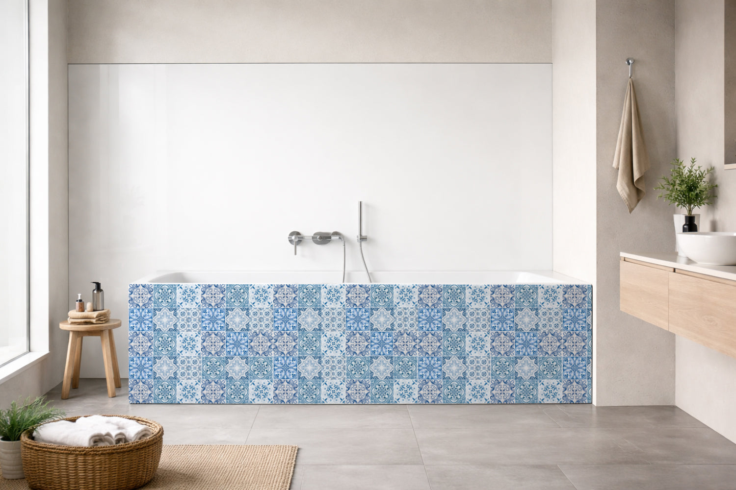 Badrückwand Patchwork