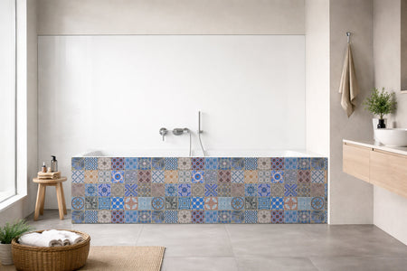 Badrückwand Patchwork