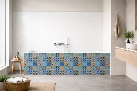Badrückwand Patchwork
