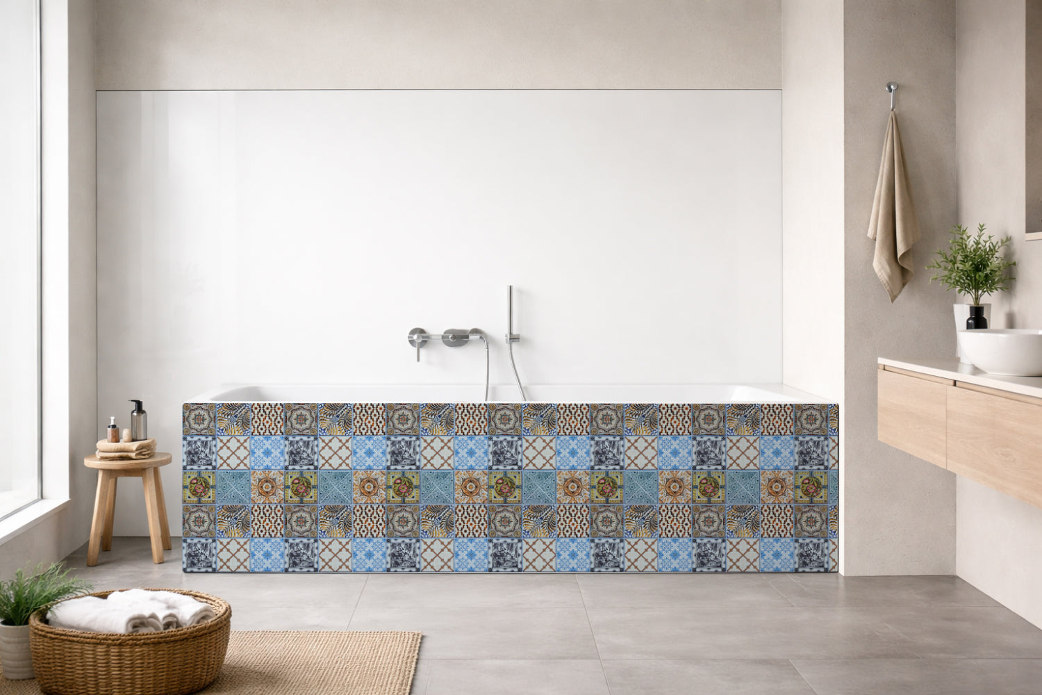 Badrückwand Patchwork