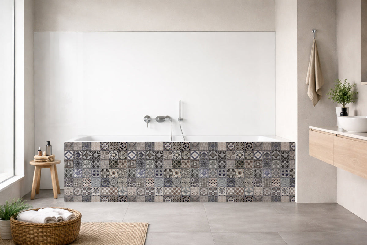 Badrückwand Patchwork
