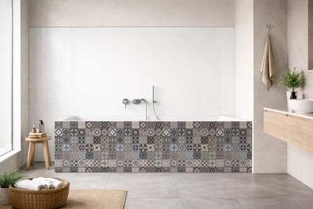 Badrückwand Patchwork
