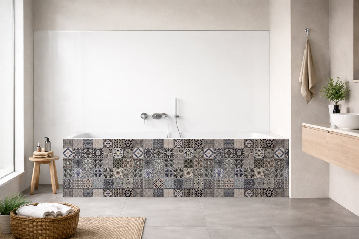 Badrückwand Patchwork