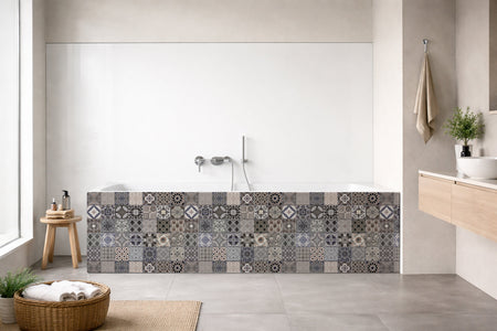 Badrückwand Patchwork