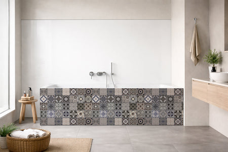 Badrückwand Patchwork