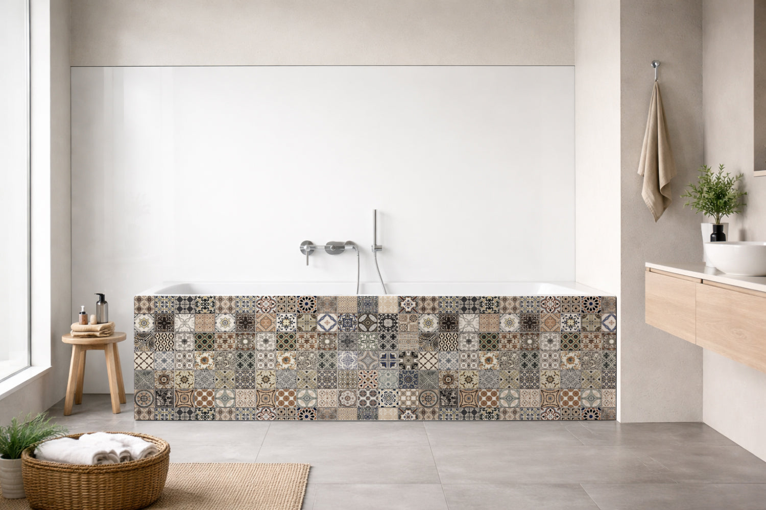 Badrückwand Patchwork