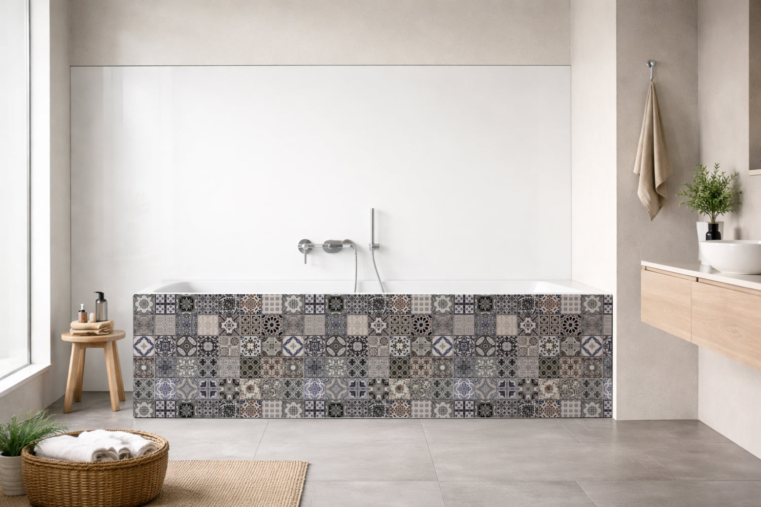 Badrückwand Patchwork