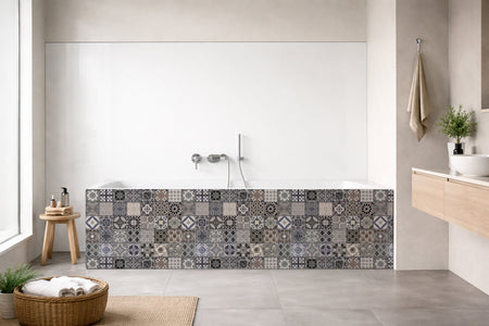 Badrückwand Patchwork