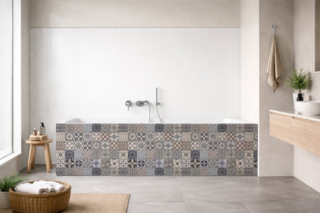 Badrückwand Patchwork