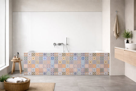 Badrückwand Patchwork