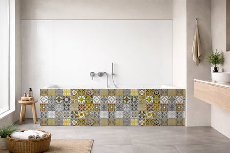 Badrückwand Patchwork