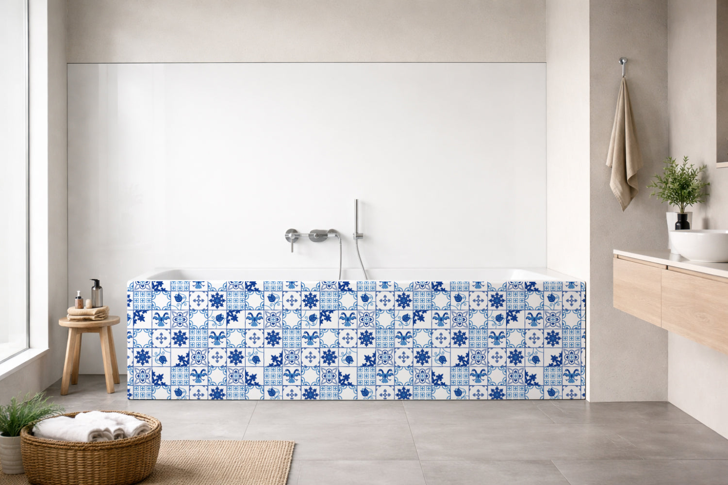 Badrückwand Patchwork
