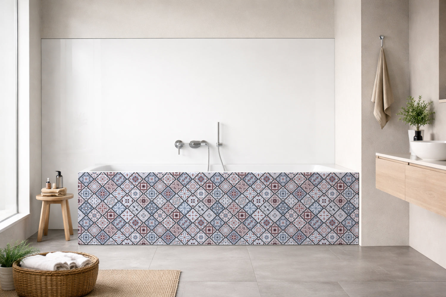 Badrückwand Patchwork