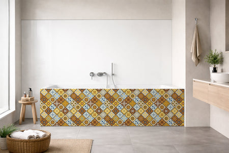 Badrückwand Patchwork