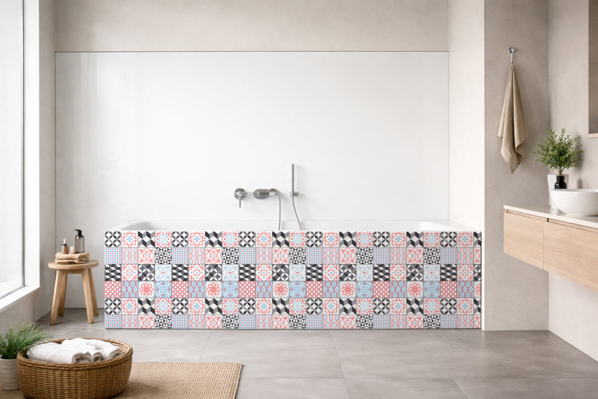 Badrückwand Patchwork