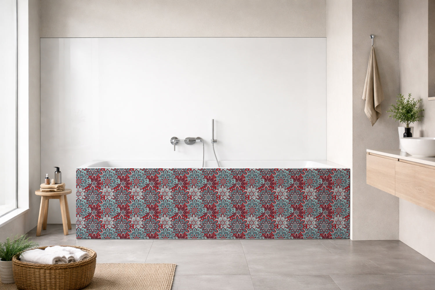 Badrückwand Patchwork