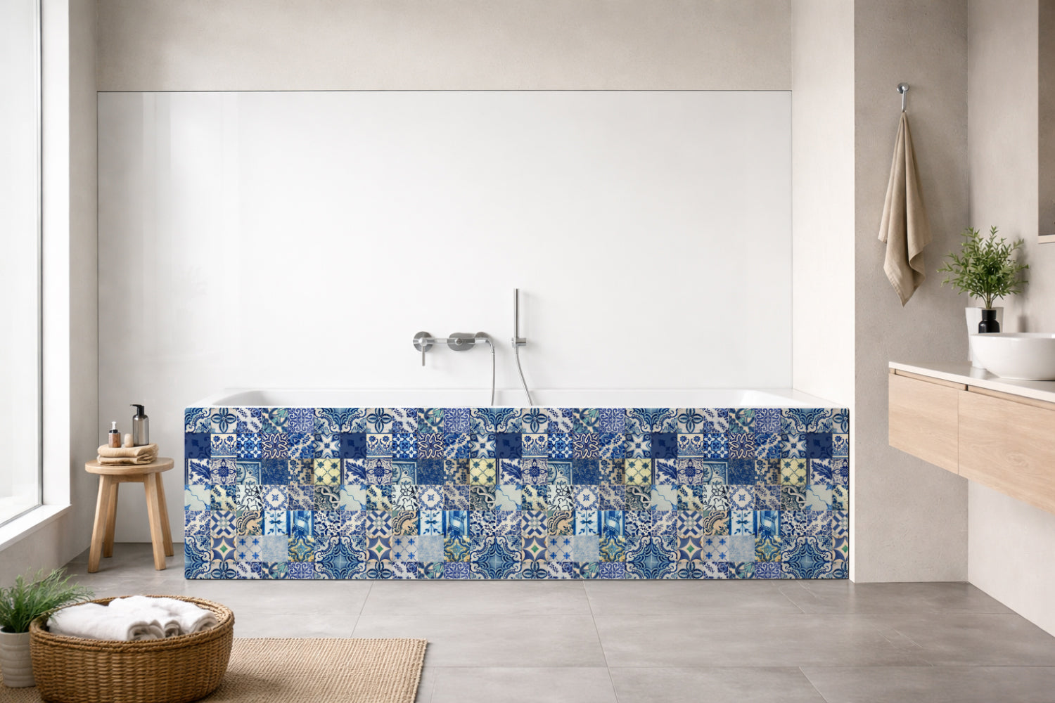 Badrückwand Patchwork