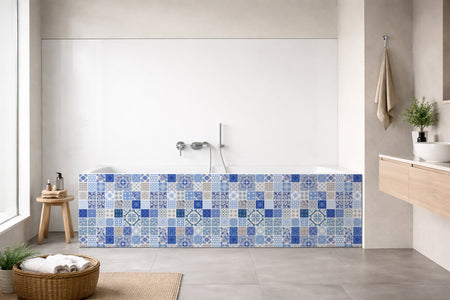 Badrückwand Patchwork