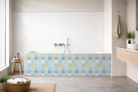 Badrückwand Patchwork