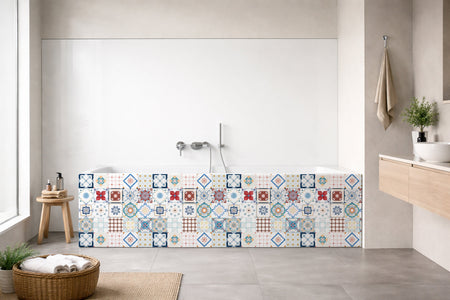 Badrückwand Patchwork