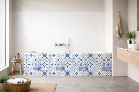 Badrückwand Patchwork