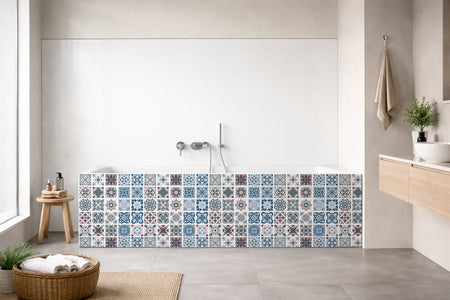 Badrückwand Patchwork