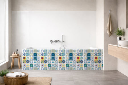 Badrückwand Patchwork