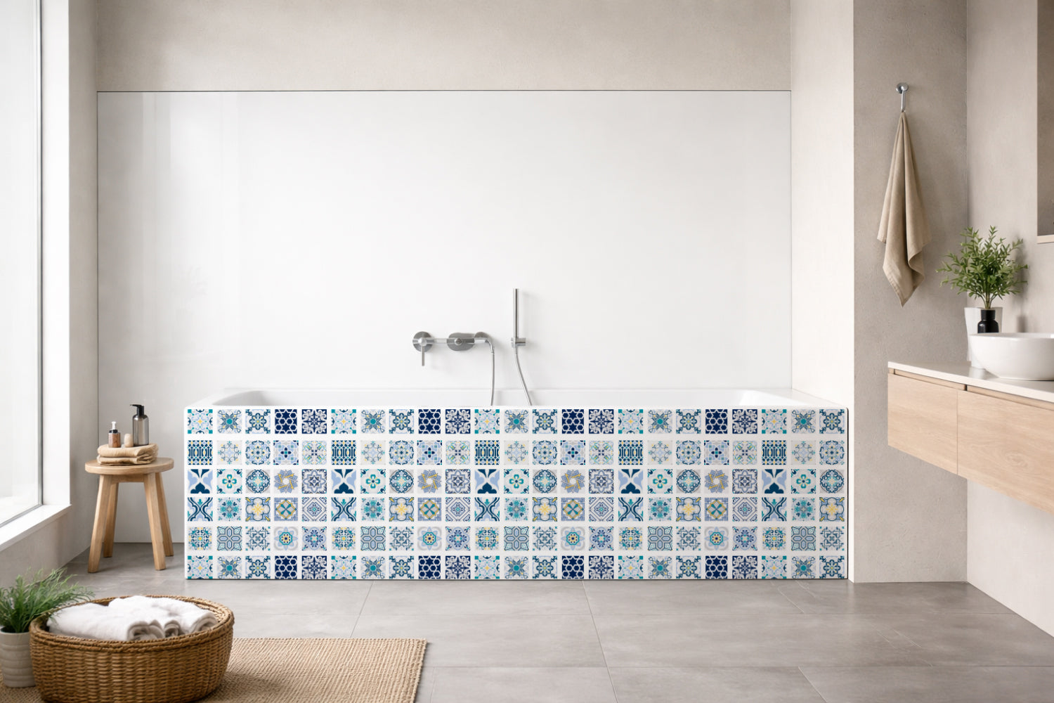 Badrückwand Patchwork